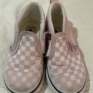 Kids pink and white vans. Size 8.